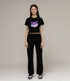 GRAVER CLUB Logo Heart Crop Short Sleeve Tee