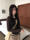Amp Boatneck Peach Long Sleeve T-Shirt