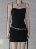 Back slit multi-shirring one-piece