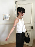 YOKU Ribbon String Sleeveless Blouse