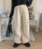 [BAON] Hipau Cotton Pintuck Pants Raised ver