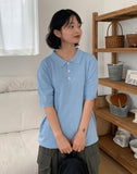 [unisex] Dilmob Summer Color Collar Short Sleeve Knit