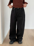 Nade Bijou Point Cotton Long Wide Pants