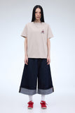 Faden Roll Up Wide Jeans