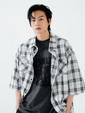 Raver String Short Sleeve Check Shirt