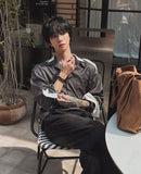 Ille Stripe Color Matching Shirt