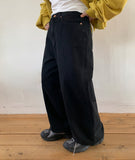 Ticob Black Blue Balloon Denim Pants