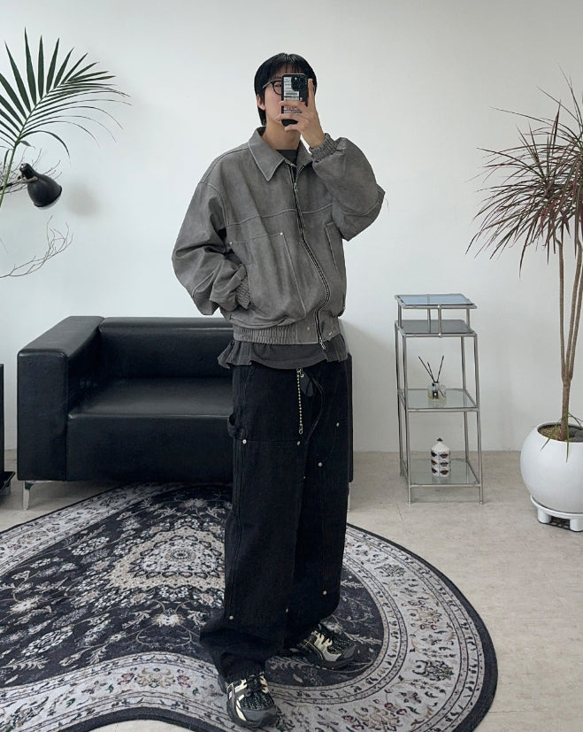 【SATIIIZ】RENNE Vintage Leather Jacket SATIIIZ】RENNE Vintage Leather Jacket (SATiiiZ/レザー