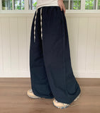 [unisex] Carrit Banding Wide Cotton Pants