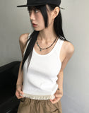 Lilje Surgery Tassel Round Ribbed Sleeveless