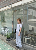 Chiben Back Slit Color Short Sleeve Tee