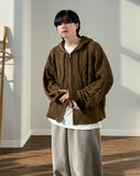 Scent Cable Knit Hood Zip-Up