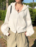 Solid Basic Two-Way Hood Zip-Up