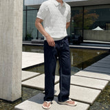 Cable open collar knit
