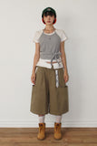 [BELT SET] FOLD OVER BERMUDA PANTS