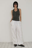 KNEE PINTUCK STUD PANTS