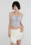 [with cup] LACE BUTTON SLEEVELESS