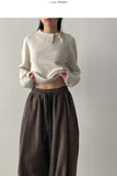Unbalanced Collar Loose Fit Knit