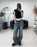 Nerit Washed Flare Denim Pants