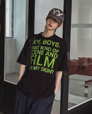 Film Lettering Oversized Short Sleeve T-shirt