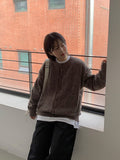 [Unisex] Acolta Bokashi Over Round Knit Cardigan