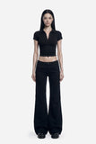 Dark Washing Flare Denim