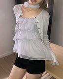 Juten Frill Bustier Sleeveless Blouse