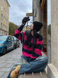 Font Stripe Cable Knit