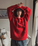 Raise Boucle Knit Hood