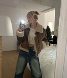 SUEDE FUR EARMUFFS