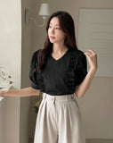 Aurora Frill Puff Blouse