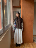 Newken Frill Banding Long Skirt