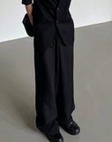 Wide balloon set-up pants