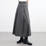 Kefit Modern Pleats Long Skirt (belt set)