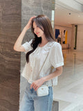 Sedel Lace Flower Embroidery Blouse