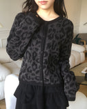 Nona Leopard Hopi Brush Knit Cardigan