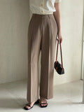 Hien Pin Tuck Span Wide Slacks