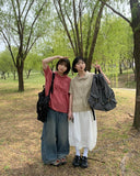 [BAONHAUS] Rildi Line Banding Balloon Long Skirt
