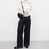 Vininto net off-shoulder knitwear