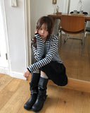 Soy Striped V-Neck Knit