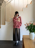Bipo Over Fit Lettering Two-Way Hood Zip-Up