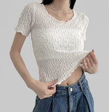 Riya Wrinkle Cropped T-Shirt