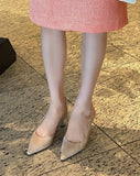 Anussel Glossy Slingback Shoes