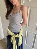 Highla Punching Basic V-Neck Shirring Sleeveless