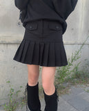 Gir Pocket Pleated Mini Skirt