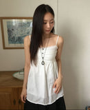 Yura Lace Smoke Back Shirring Sleeveless Bustier