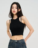 [U-BASIC] Winnie Halter Ribbed Sleeveless