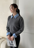 Onew Shirt Layered Round Knit