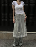 Mesh see-through layered one-piece
