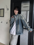 Wings Track Gradient Pinch Denim Jacket